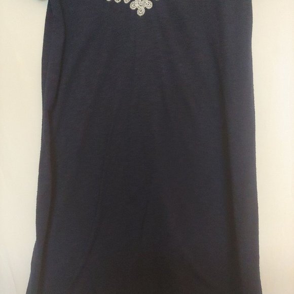 Lilly Pulizer Navy with white yoke stitching pattern short sleeve dress Small - Picture 4 of 12